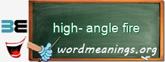 WordMeaning blackboard for high-angle fire